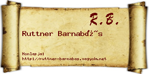 Ruttner Barnabás névjegykártya